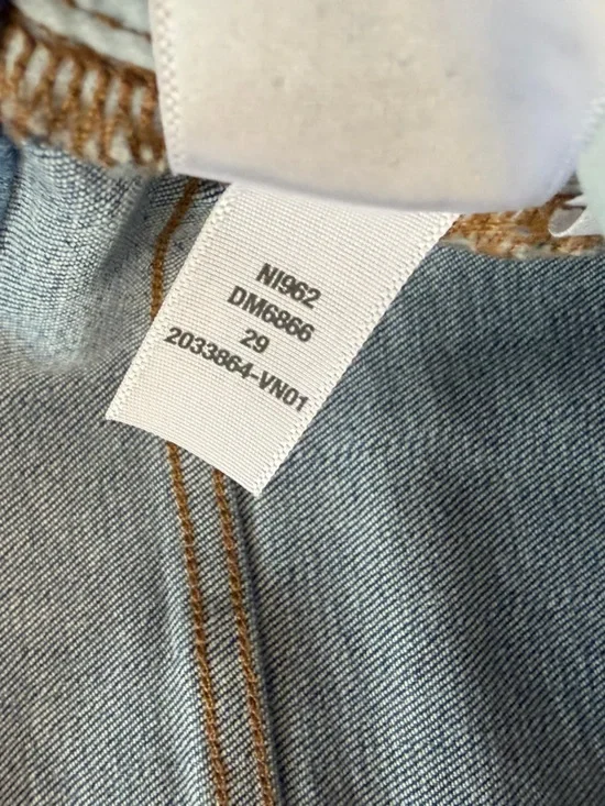 Madewell Jeans Womens 29 Mid Rise Kick Out Crop Stretch Raw Hem - Picture 9 of 12